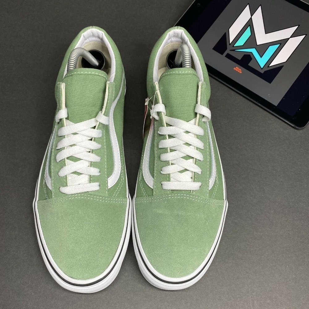 Vans Old Skool Shale Green White VN0A3WKT4G6 Men’s Sizes VTG Vintage Rare - Picture 6 of 12